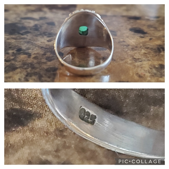 Genuine Green Onyx Ring Size 8 - Picture 4 of 8